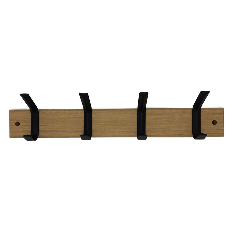 Richelieu Double 4 Hook on Board, 18", Black W6