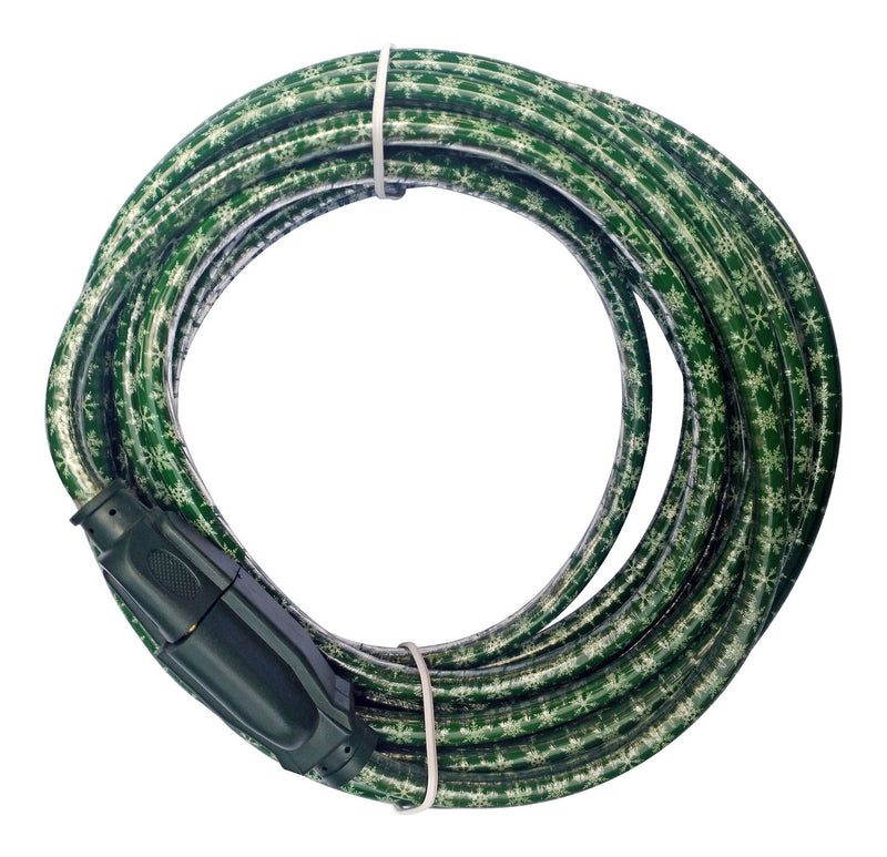 RiteCord 1-Outlet Green Extension Cord with Snowflake, 7.5-m R7