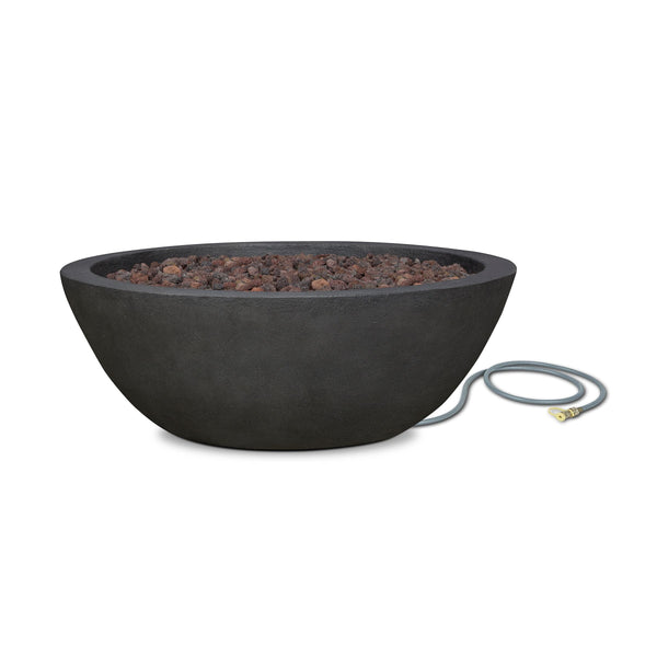 Riverside Round Concrete Gas Fire Pit in Shale, 36-in Y5