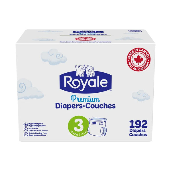 Royale Premium Baby Diapers, Sizes 3 - 6 F8
