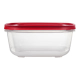 Rubbermaid Easy Store Square Plastic Food Storage Container, Stackable, 14-Cup