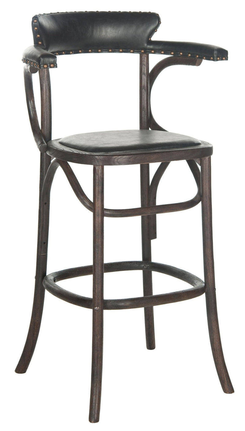 Safavieh Kenny Bar Stool, Antique Black E1