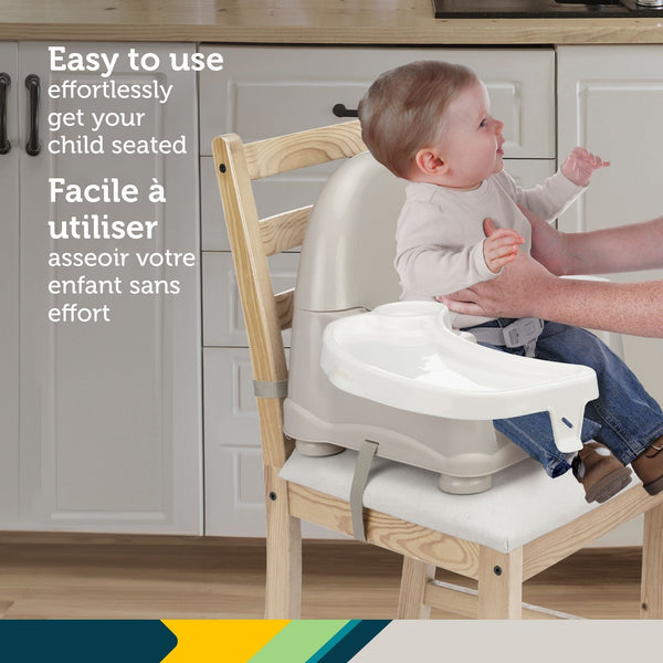 Safety 1st Easy Care Taupe Swing Tray Booster Seat V7