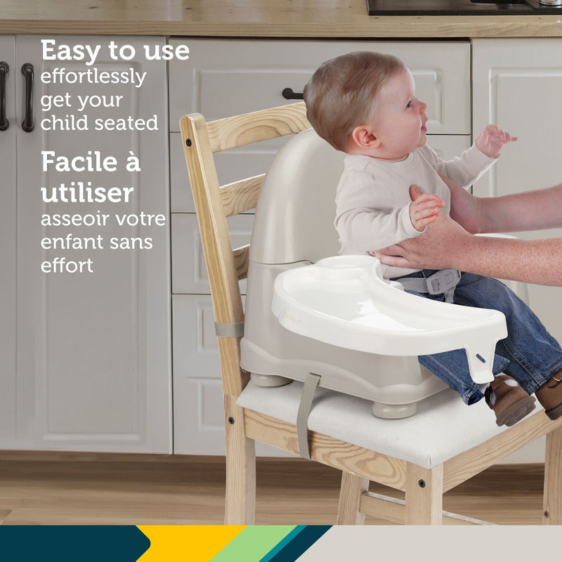 Safety 1st Easy Care Taupe Swing Tray Booster Seat V7