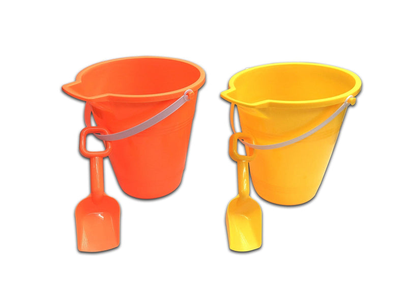 Sand Bucket & Shovel Set, Multi-Coloured, Assorted, Ages 2+, for Summer/Beach Activities I1