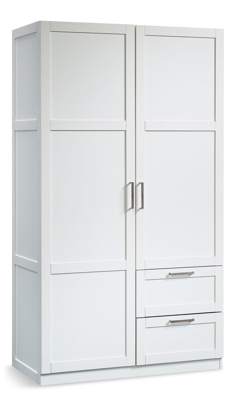 Sauder 2 Door 2 Drawer Wardrobe, White A5