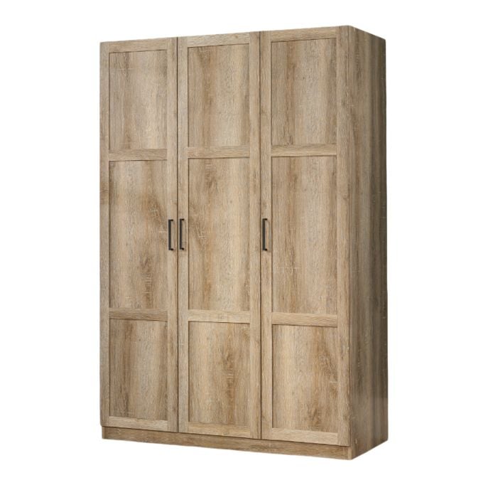 Sauder 3 Door Wardrobe, Shaker Oak C1