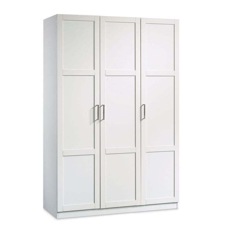 Sauder 3 Door Wardrobe Shaker, White Y1