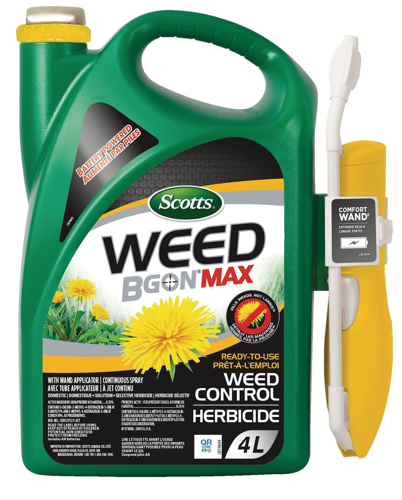 Scotts Ecosense Weed B Gon MAX Ready-To-Use Weed Control Battery Powered Spray, 4-L E3