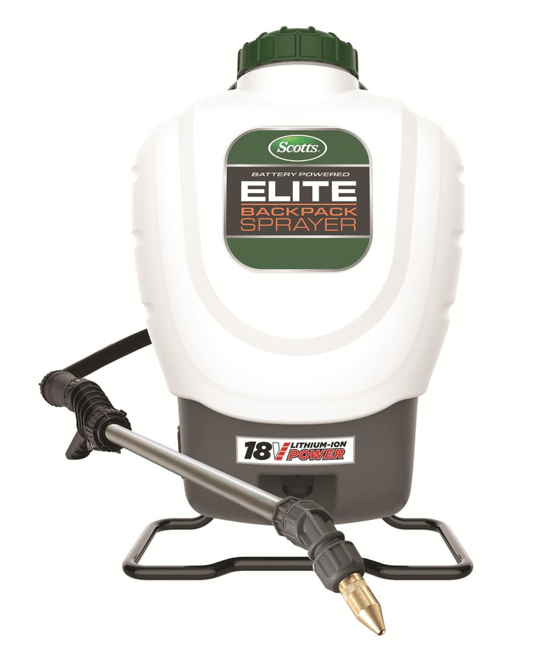 Scotts Elite 18V Lithium-Ion 2.0AH Battery Powered Garden Backpack Sprayer, 18.1-L S9