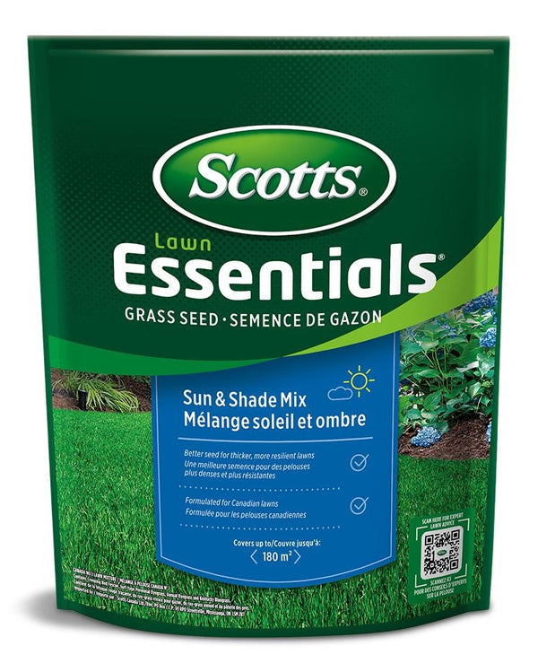 Scotts Lawn Essentials Sun & Shade Grass Seed Mix, Weed-Free, 1-kg E4