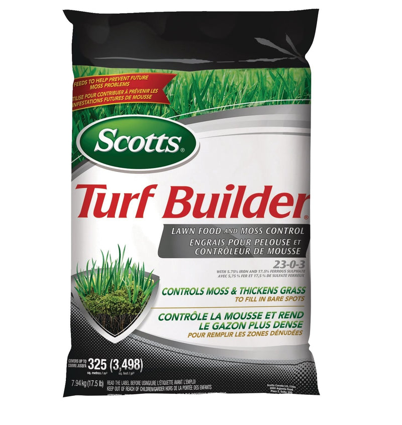 Scotts Turf Builder Lawn Food and Moss Control, 23-0-3, 7.94-kg, 325-m² Z2