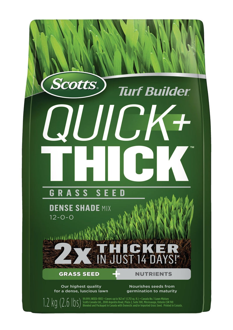 Scotts Turf Builder Quick + Thick Grass Seed Dense Shade Mix, 12-0-0, 1.2-kg C6