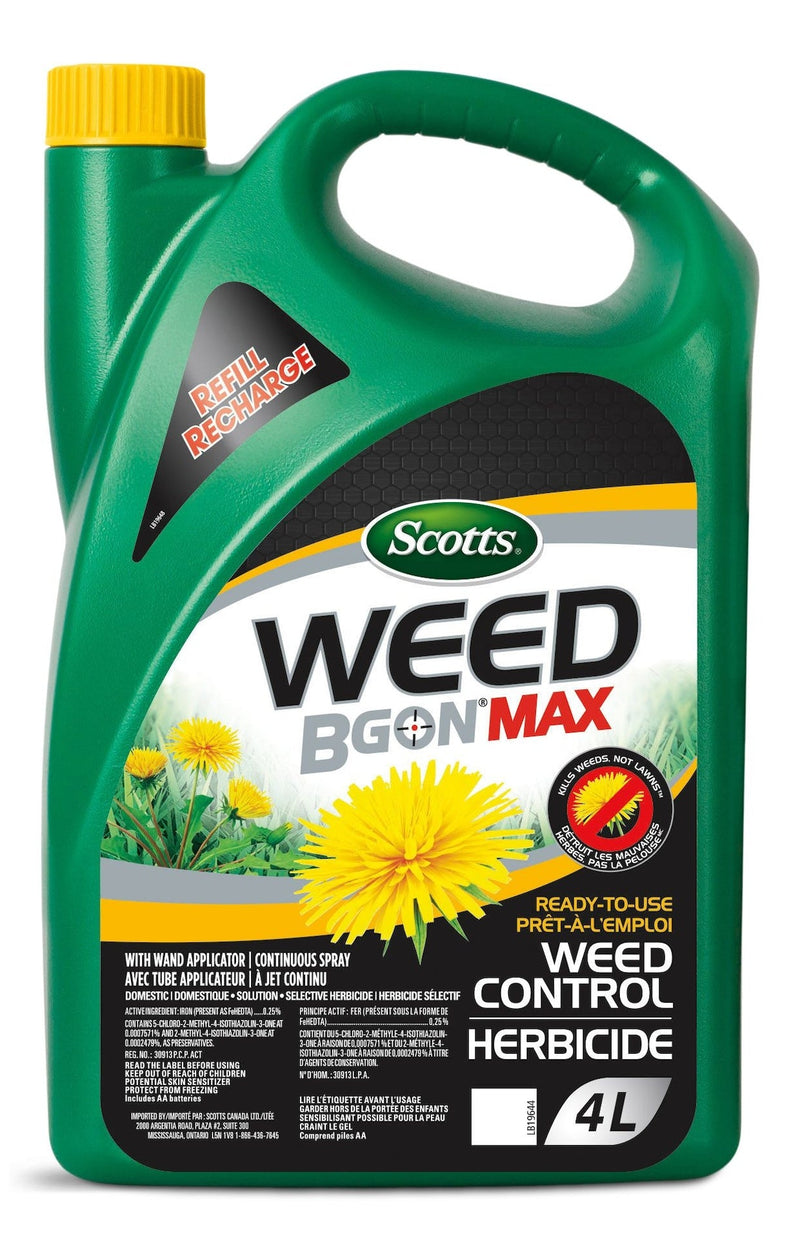 Scotts Weed B Gon MAX Ready-To-Use Weed Control for Lawns Refill, 4-L D0