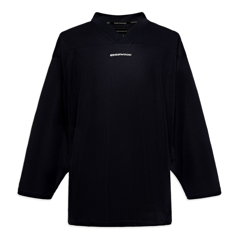 Sherwood Mesh Practice Hockey Jersey, Senior, Black, Assorted Sizes F3