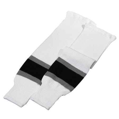 Sherwood NHL Knit Hockey Socks, Los Angeles Kings, White/Black/Silver, Assorted Sizes R5