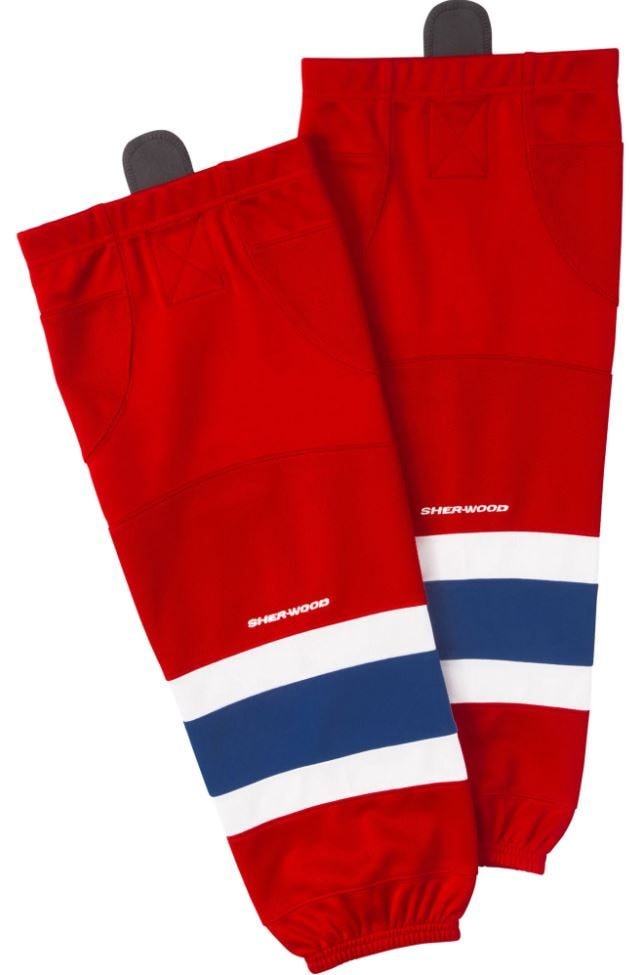 Sherwood NHL Performance Hockey Socks, Montreal Canadiens, Red/Navy/White, Assorted Sizes D9