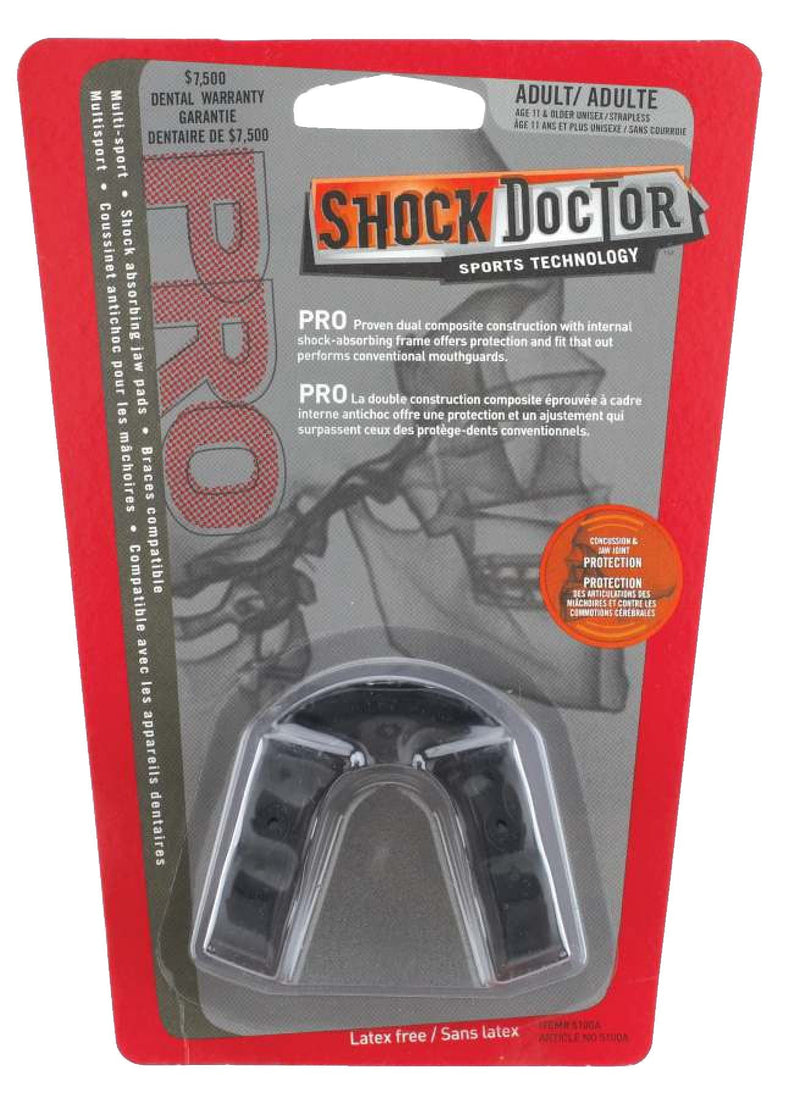Shock Doctor Pro Mouthguard, Junior/Senior, Black K6