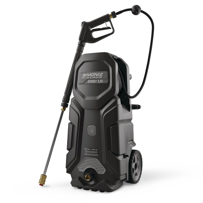Simoniz Platinum 2100 PSI 1.5 GPM Corded Cold Water Wheeled Brushed Electric Pressure Washer with Foam Blaster S5
