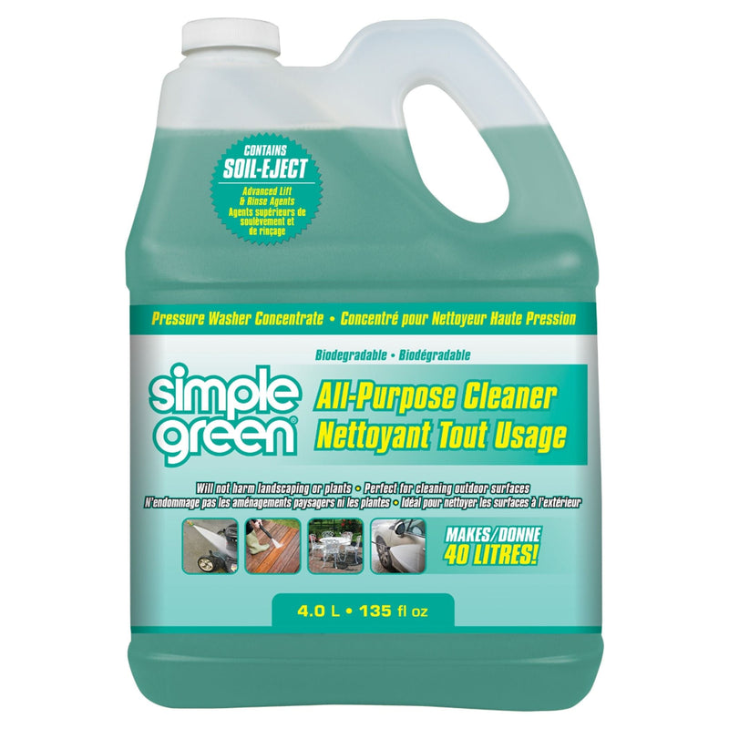 Simple Green All-Purpose Concentrate Pressure Washer Detergent, 4L I9