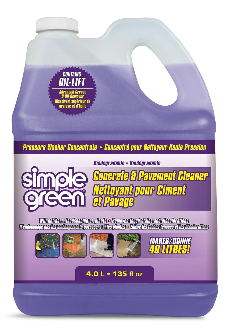 Simple Green Concrete & Pavement Pressure Washer Detergent, 4L C1