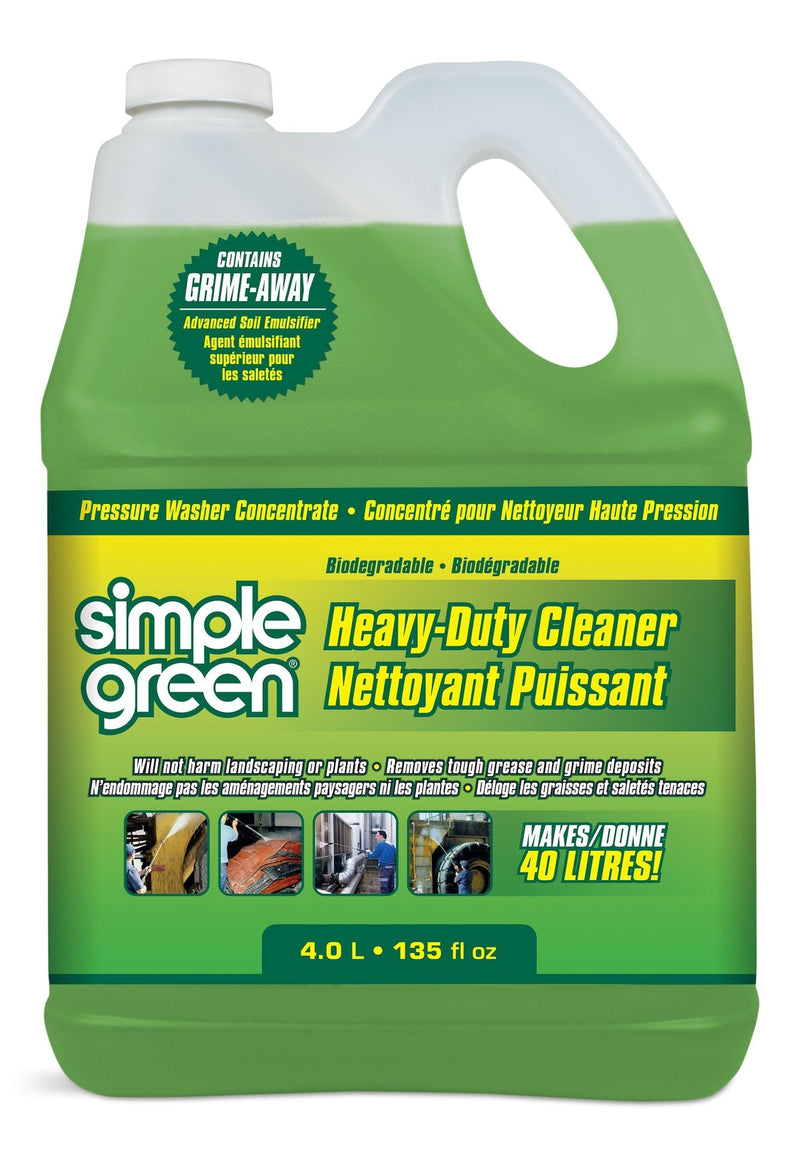 Simple Green Heavy-Duty Concentrate Pressure Washer Detergent, 4L R9