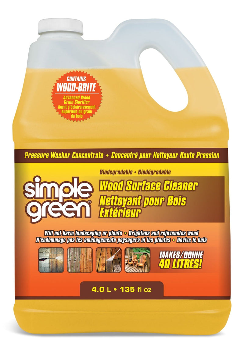 Simple Green Wood Surface Concentrate Pressure Washer Detergent, 4L H9