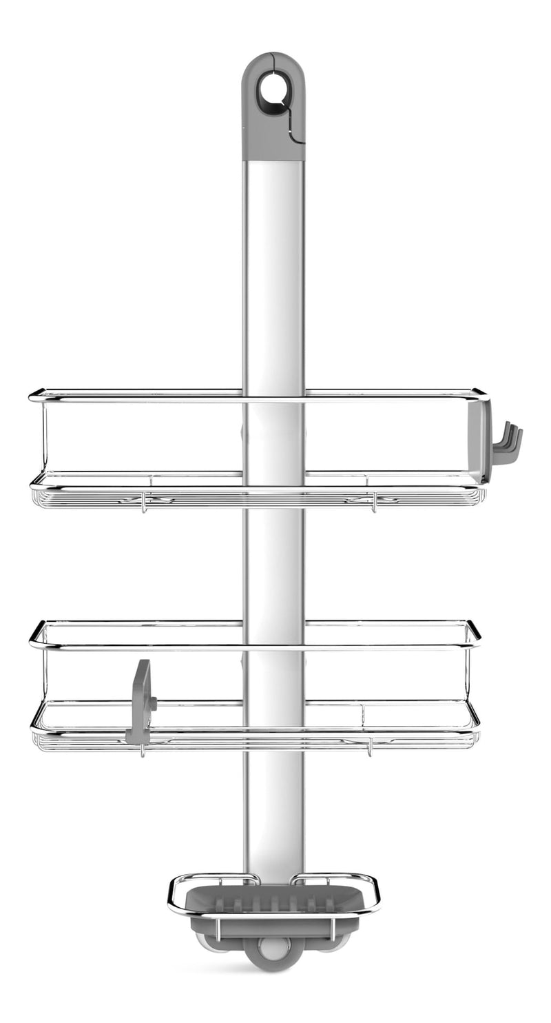 Simplehuman Medium Adjustable Shower Caddy, Stainless Steel and Anodized Aluminum M4