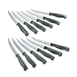 Simplicité Stainless Steel Laser Steak Knife Set, Dishwasher Safe, 12-pc
