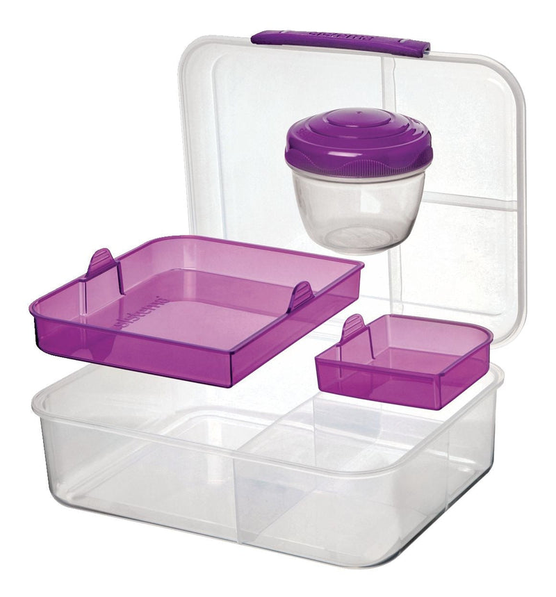 Sistema To Go Bento Lunch Box Plastic Food Storage Container, 1.65 L (55.7 oz) R0