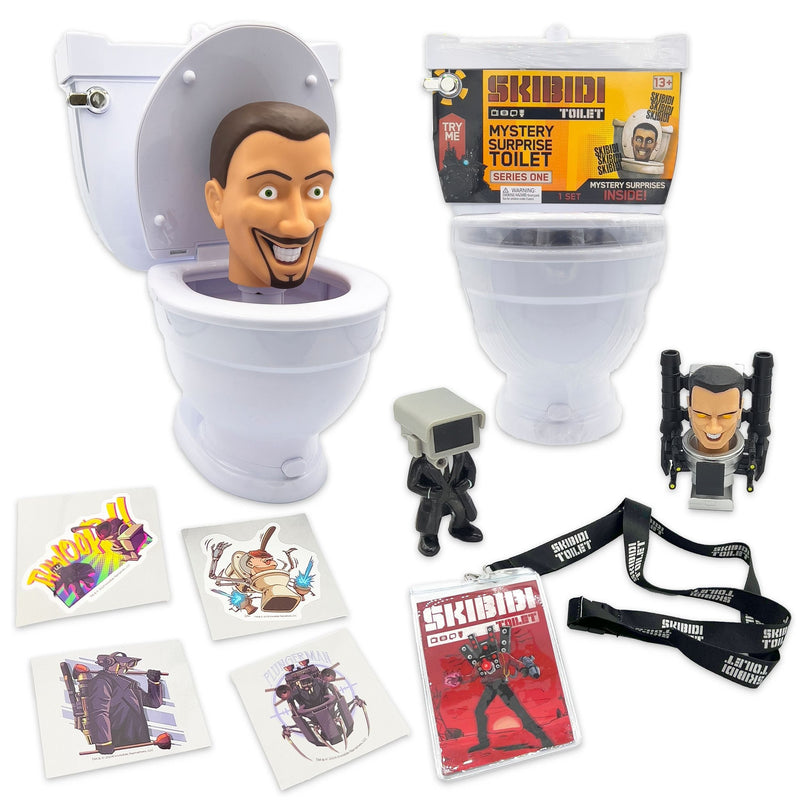 Skibidi Toilet Giant Mystery Toilet Set with Surprise Toys for Ages 13+, Assorted Figures M4