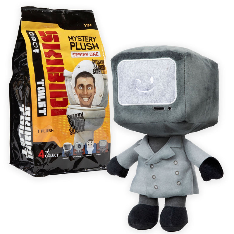 Skibidi Toilet Mystery Series 1 11-in Soft Plush Toy for Ages 13+, Assorted Characters E4