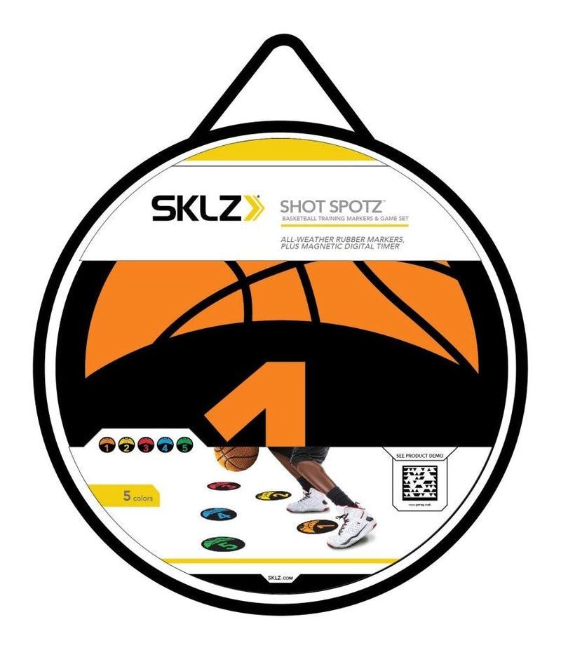 SKLZ Shot Spotz Indoor/Outdoor Numbered Basketball Training Markers with Digital Timer V9