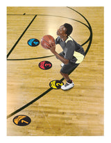 SKLZ Shot Spotz Indoor/Outdoor Numbered Basketball Training Markers with Digital Timer