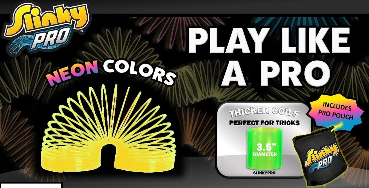 Slinky Pro Neon Colours with Pouch, 3.5-in