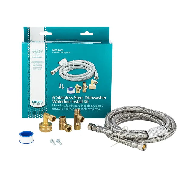 Smart Choice 6 ft. Stainless Steel Dishwasher Waterline Kit N5
