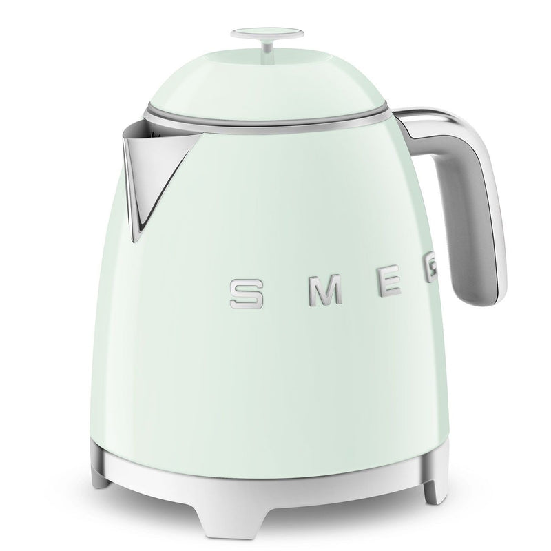 Smeg 50's 1400W Retro Style Electric Mini Countertop Kettle with Cordless Base, Pastel Green, 0.8-L N9
