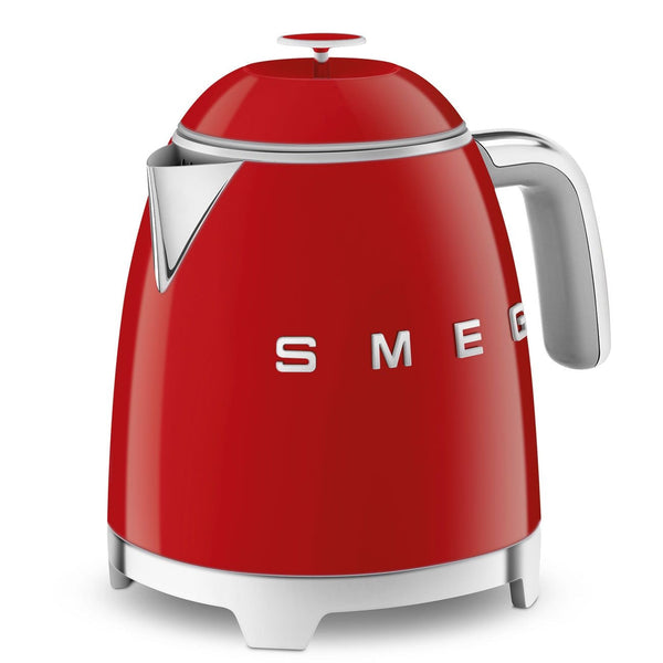 Smeg 50's 1400W Retro Style Electric Mini Countertop Kettle with Cordless Base, Red, 0.8-L C0