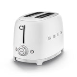 Smeg 50's Retro Style Wide Slot Pop Up Electric Toaster with 6 Settings, 2-Slice, Matte White