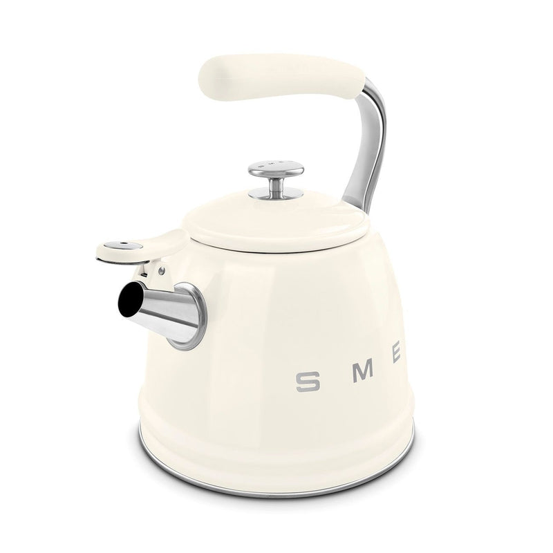 SMEG Traditional Stove Top Whistling Kettle, Cream, 2.3-L L7