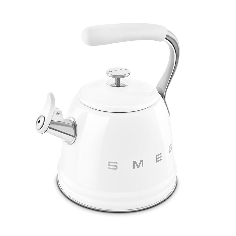 SMEG Traditional Stove Top Whistling Kettle, White, 2.3-L Y4