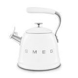 SMEG Traditional Stove Top Whistling Kettle, White, 2.3-L