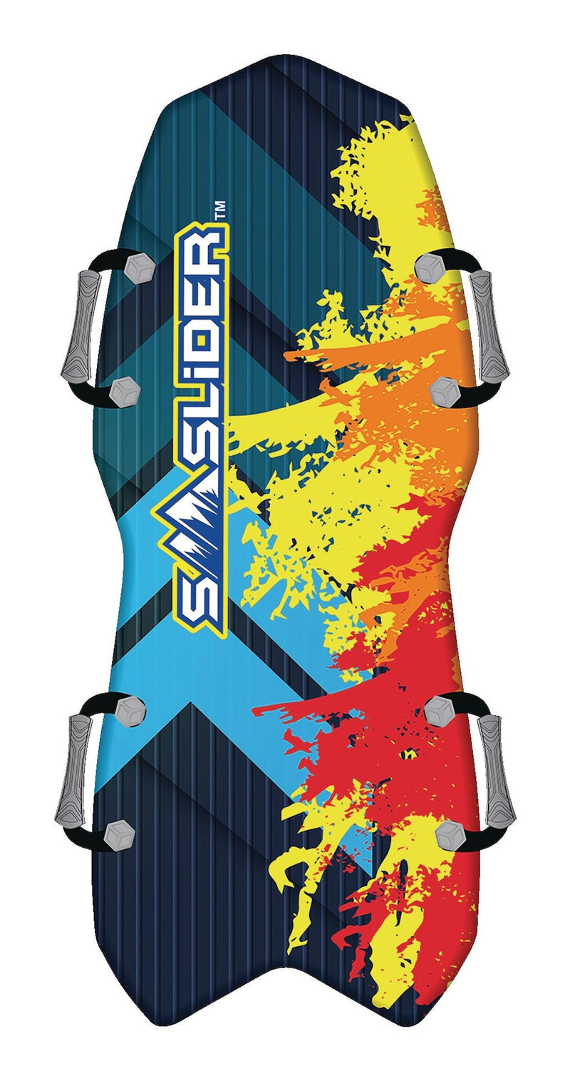 Snow Slider Splatter Kids' 2-Person Lightweight Foam Winter Snow Sled/Toboggan with Handles H9