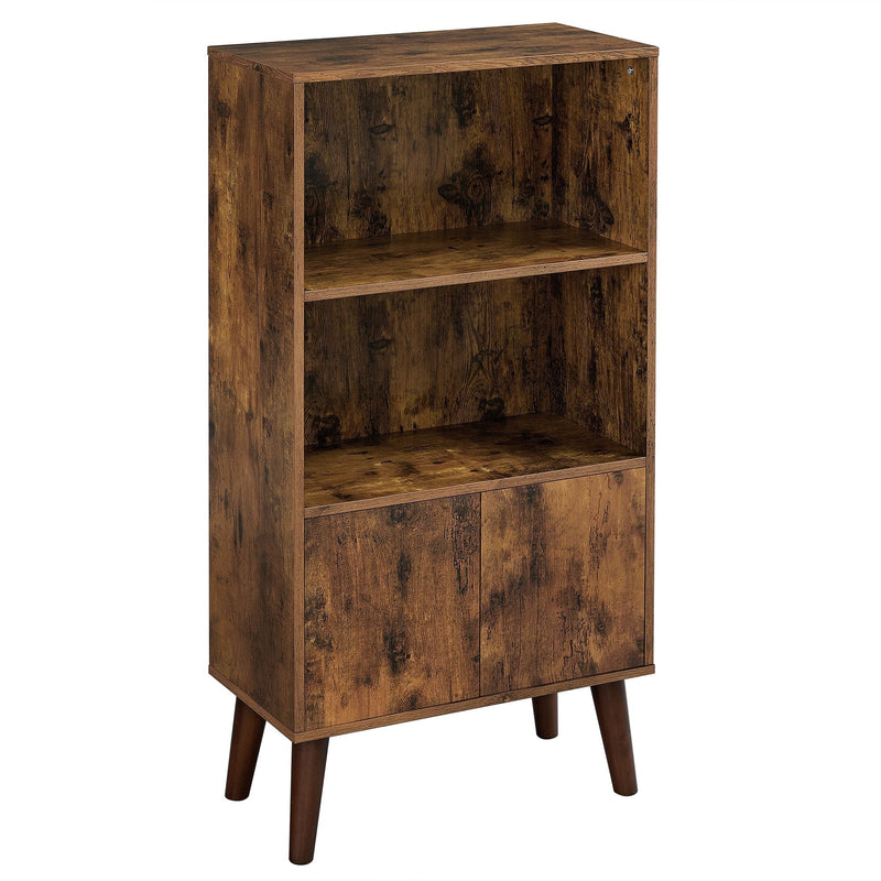 Songmics Home 3-Tier Rustic Brown Retro Cabinet with Steel Frame O7