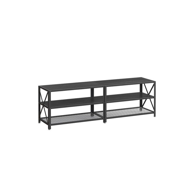 Songmics Home 70-in 3-Tier Industrial Black TV Stand X4