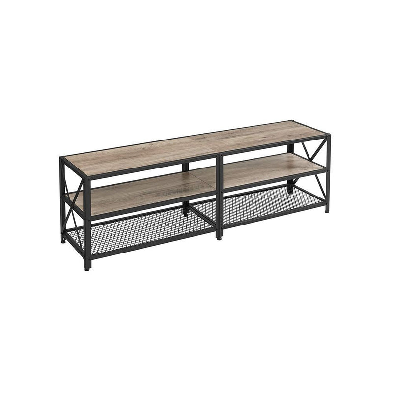 Songmics Home 70-in 3-Tier Industrial Greige/Black TV Stand L3
