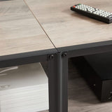 Songmics Home 70-in 3-Tier Industrial Greige/Black TV Stand