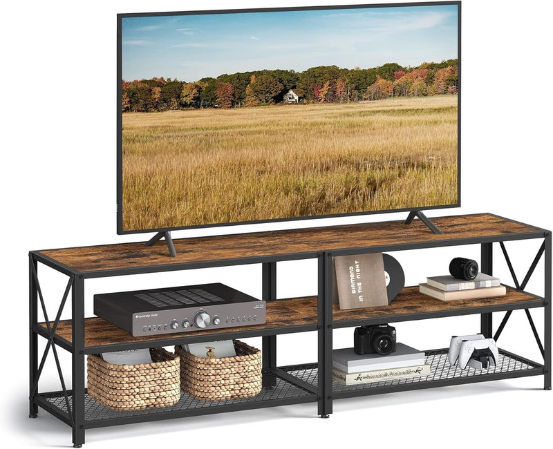 Songmics Home 70-in 3-Tier Industrial Rustic Brown TV Stand B0