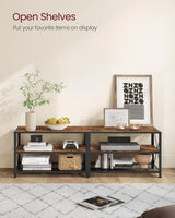 Songmics Home 70-in 3-Tier Industrial Rustic Brown TV Stand