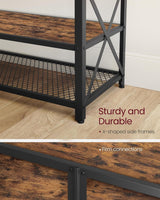 Songmics Home 70-in 3-Tier Industrial Rustic Brown TV Stand